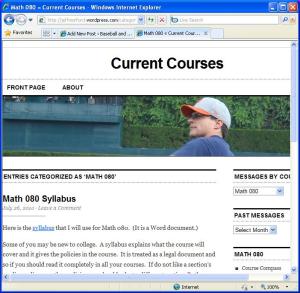 The New Blog for Course Announcements