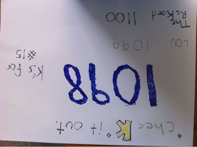 We Held This Right Side Up When Inge Had K 1098