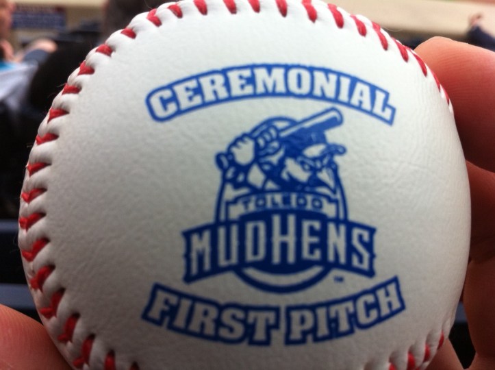 The Mud Hens Have Special Balls for First Pitches