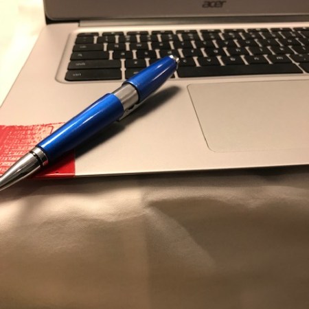 Me writing and typing notes