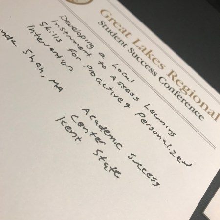 A picture of my notepad at the conference