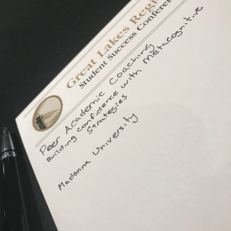 Another photo of the conference notepad