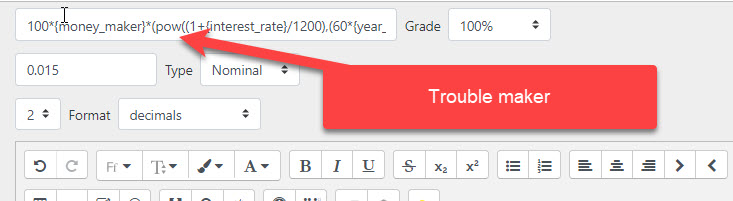 An image emphasizing using pow instead of the carat key.